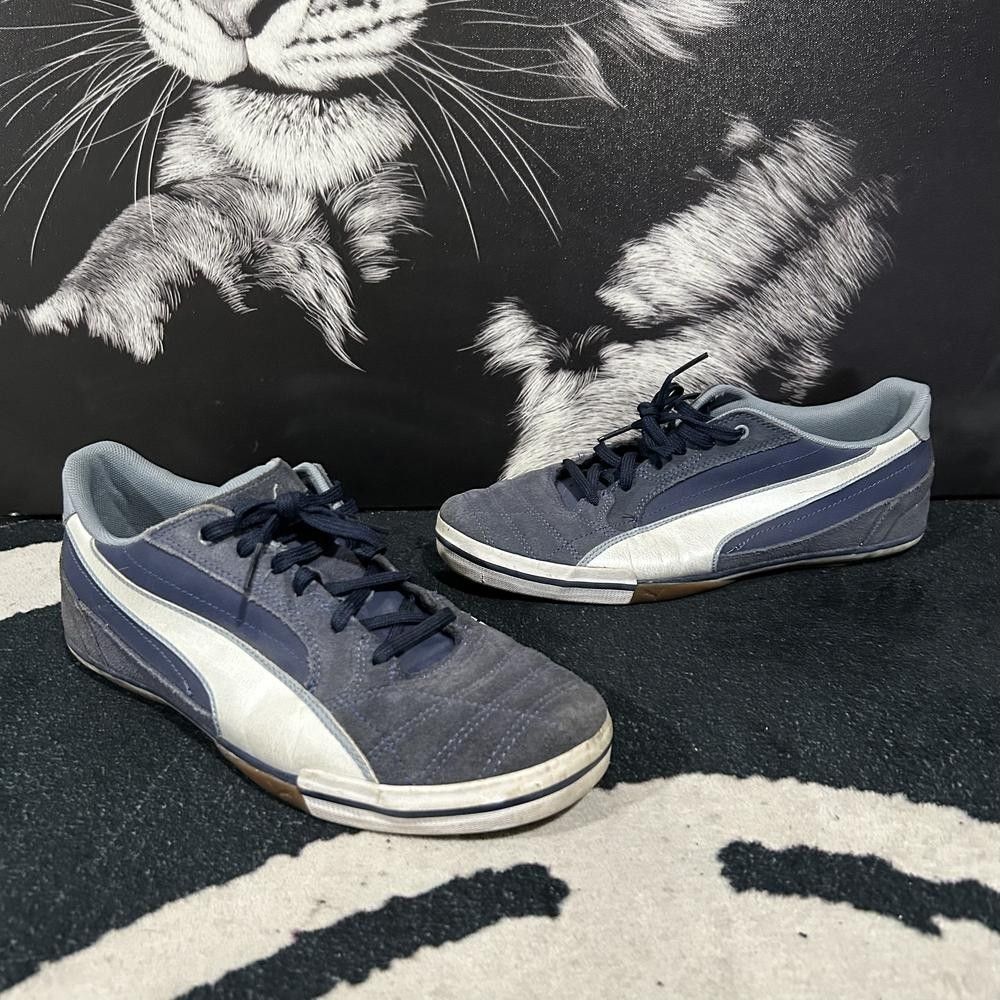 Puma Momentta Vulcanized Sala Lux 102834-04 Athletic Sneaker Men's 9 Blue Suede